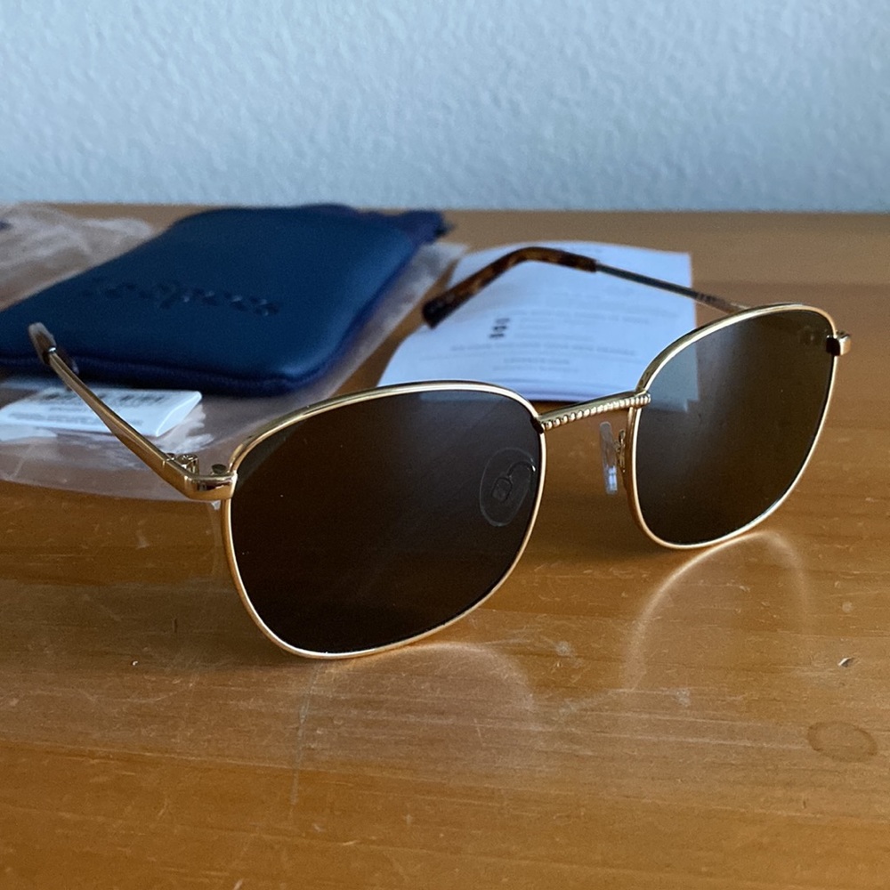 Le Specs Neptune sunglasses in bright gold